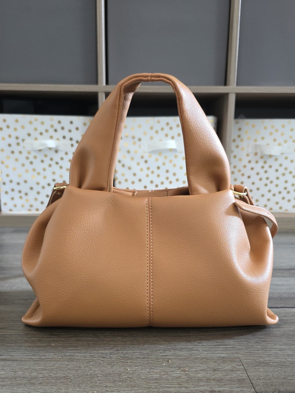 Tan Women’s Soft Top-Handle Bag